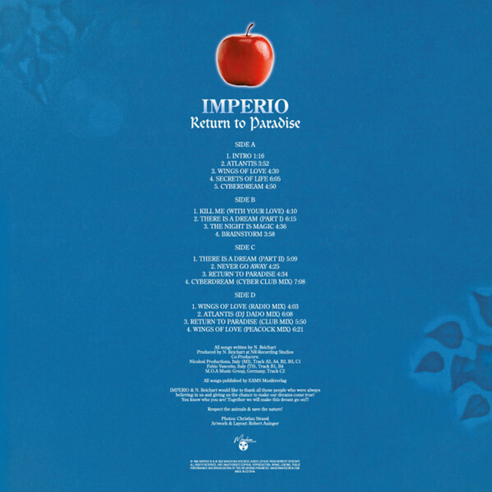 LP: Imperio — «Return To Paradise» (1996/2022) [Limited Red-Blue 2LP Vinyl]