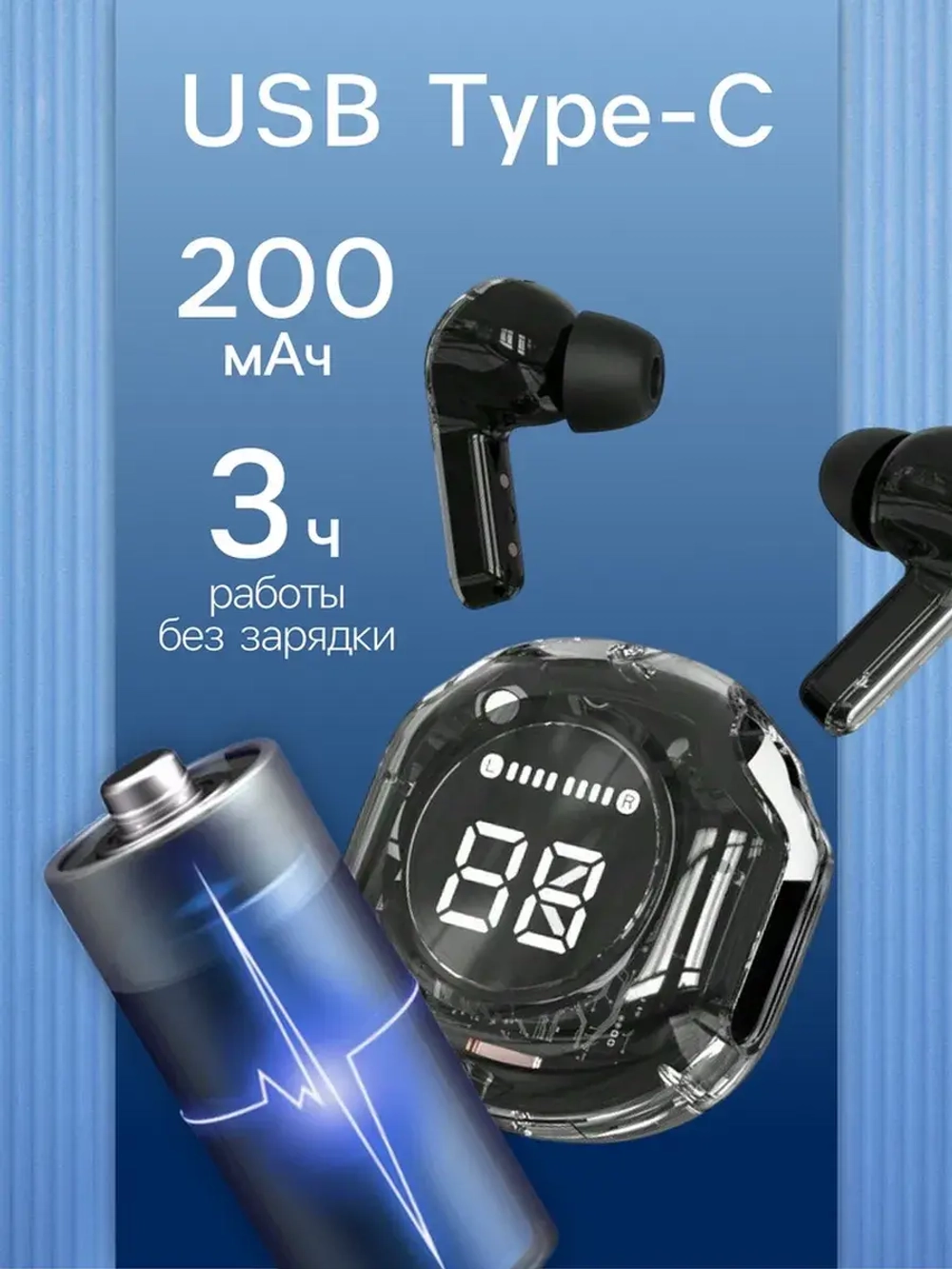Наушники беспроводные Air39, TWS, вакуумные, Bluetooth 5.0,