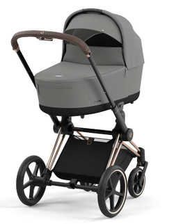 Коляска 3 в 1 Cybex Priam IV Rosegold complete и автокресло Cloud T i-Size Cozy Beige Plus Mirage Grey