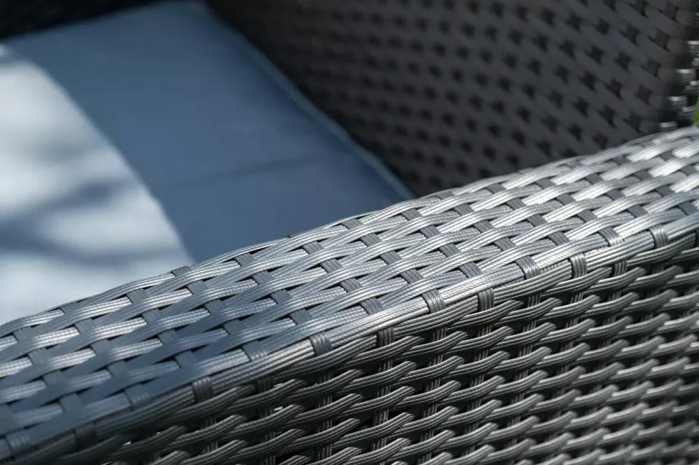 "Вашингтон" лаунж-зона из искусственного ротанга на 4 персоны, цвет черный