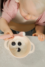 Набор посуды для детей - миска и ложка CONFETTI (cotton candy)