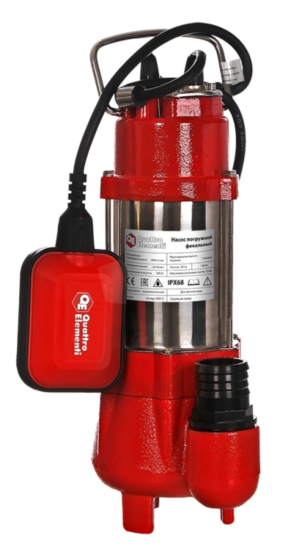 Фекальный насос Quattro Elementi Sewage 300F Ci 910-140
