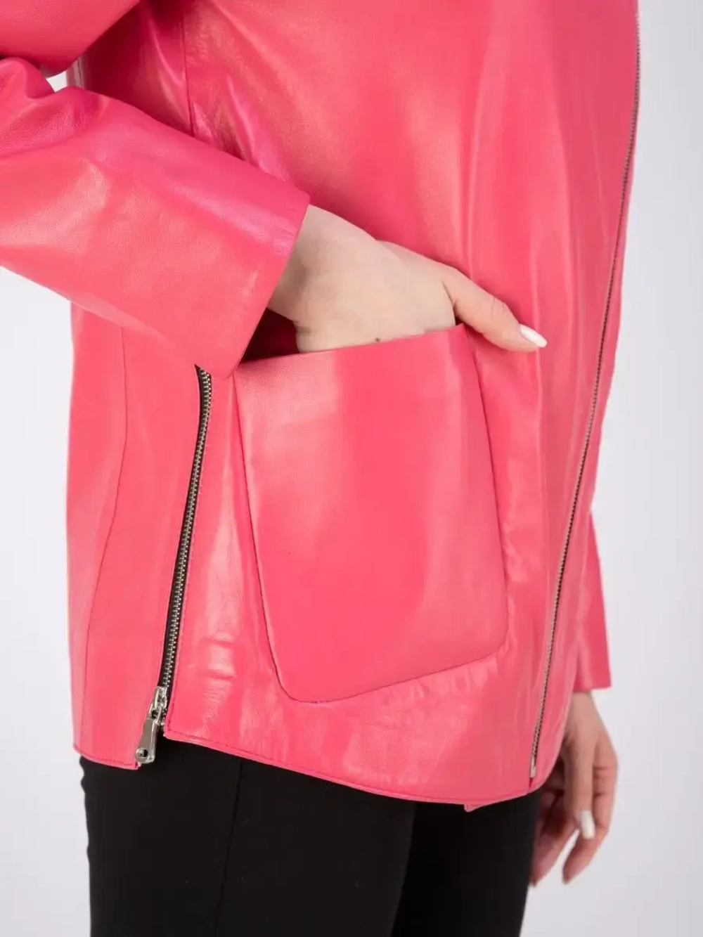 Кожаная куртка демисезонная косуха