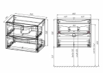 Тумба с раковиной Vincea Mia Slim 800 R.Wood