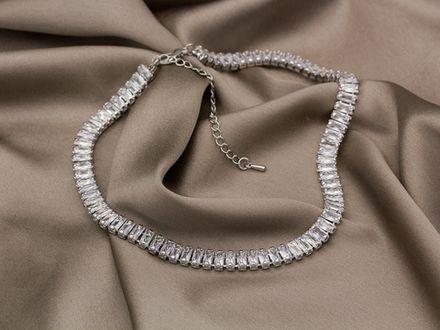 Колье-чокер со стразами 6,7мм (уценка)