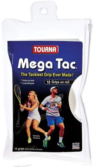Теннисные намотки Tourna Mega Tac XL 10P - белые
