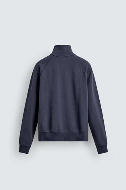 ZARA ТОЛСТОВКА С ВОРОТНИКОМ НА МОЛНИИ, СИНИЙ