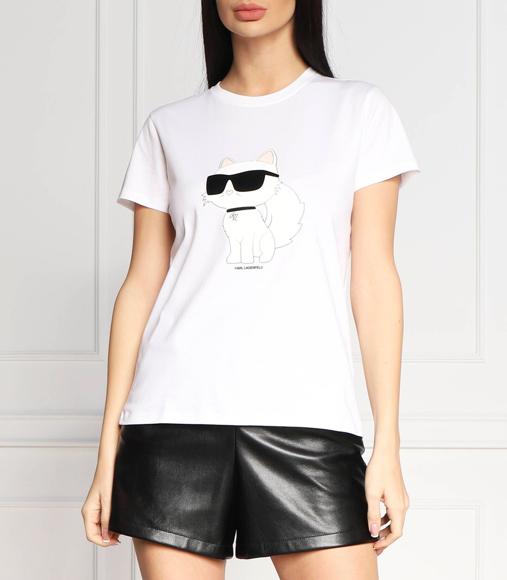 футболка ikonik 2.0 choupette Karl Lagerfeld - белый(230W1703)