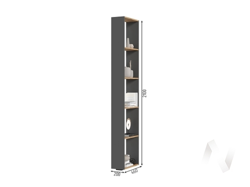 Стеллаж СТЛ 01 МС Хелен ЛДСП (дуб крафт золото/серый графит)