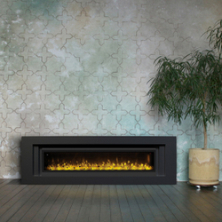 Электрокамин RealFlame Stockholm 60 BLM черный с очагом Manhattan 1560