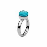 Кольцо Qudo Firenze aqua 18.5 мм 610075/18.4 BL/S