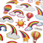 Наклейки выпуклые "Радужный микс" 20*10см.