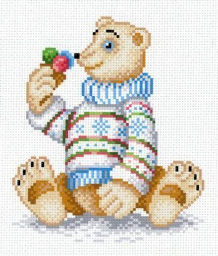 Рисунок-схема на канве для вышивания крестом "Зимнее лакомство", 30 х 21 см / 18 х 14 см (Россия)