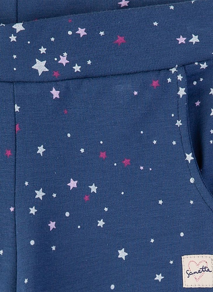 Трикотажные брюки из органического хлопка Sanetta со звездочками
