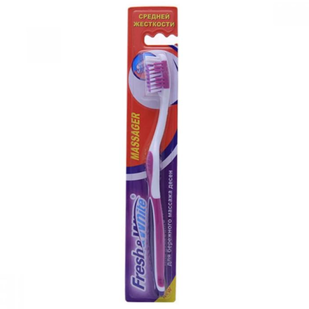 Зубная щетка средней жесткости Fresh White Massager