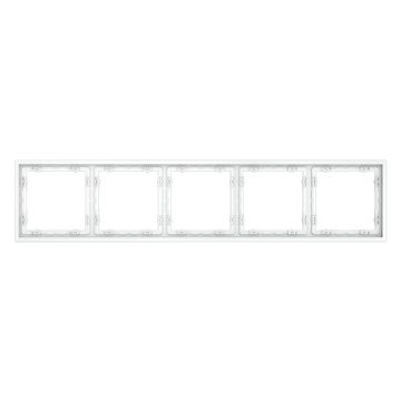 Рамка пластиковая VOLTUM S70 на 5 постов, (белый матовый)