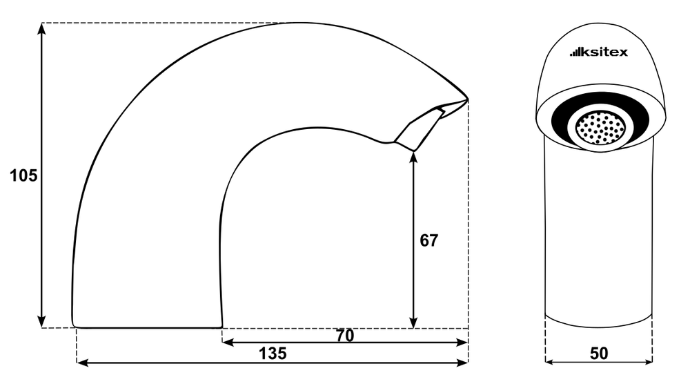 Смеситель сенсорный Ksitex M-8612