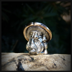 Бусина "Дух леса" для темляков или браслетов , биметалл