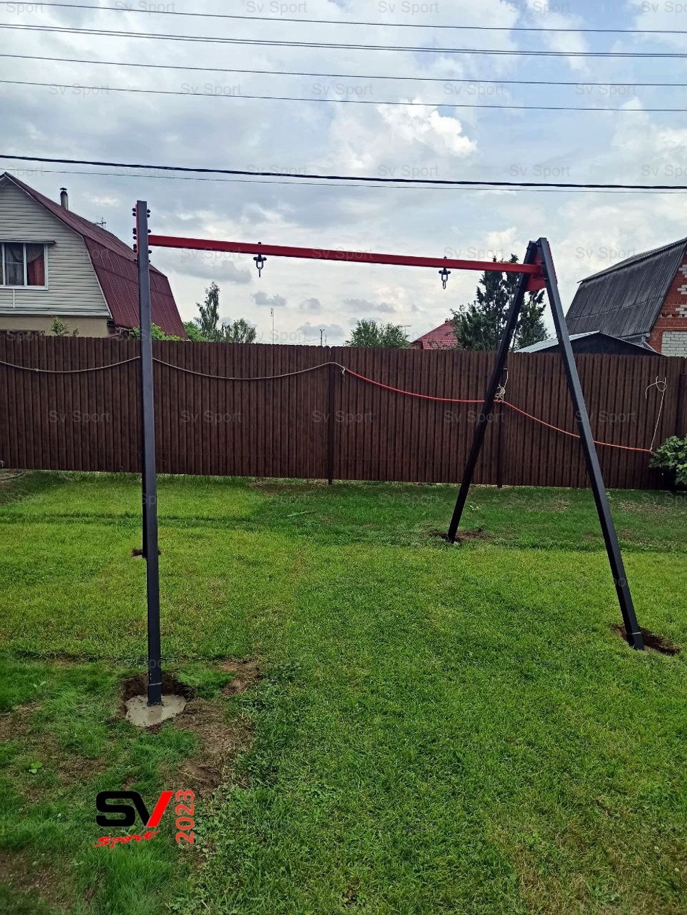 Монтаж уличных качелей Sv Sport