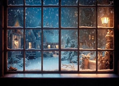 ОКНО ЗИМА №2 фон неопреновый