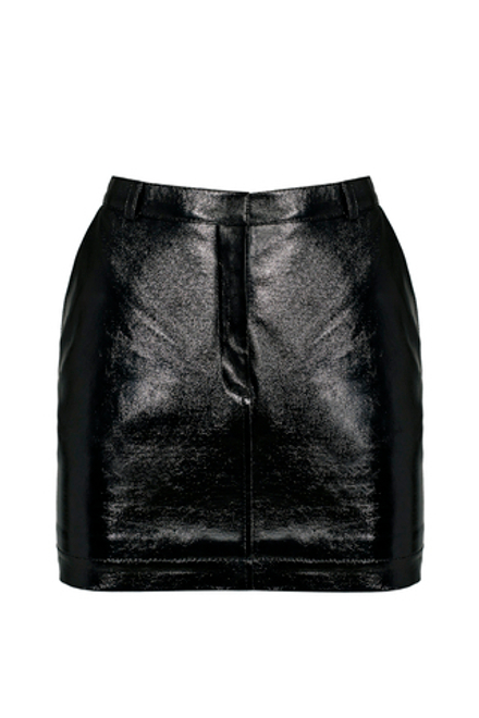 «Glow» Юбка мини из лакированной кожи