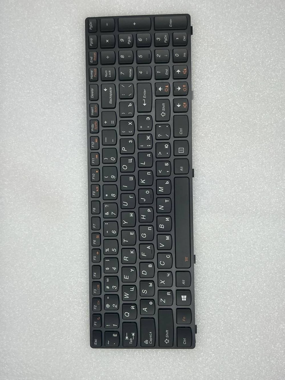 Клавиатура для ноутбука Lenovo Y580 раскладка - русская, с подсветкой, черная (25207311), оригинал