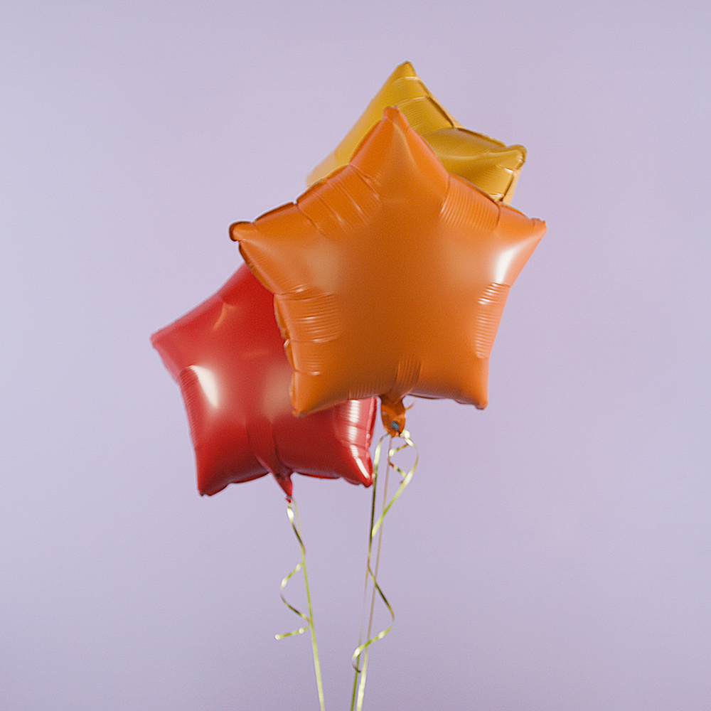 Звезда 18" Оранжевый Сатин Gr