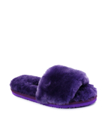 FLUFF SLIDE SLIPPER-purple