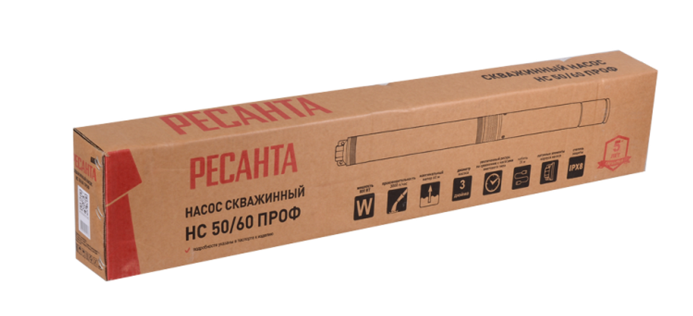 Скважинный насос Ресанта НС 50/60 ПРОФ