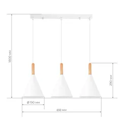 SLE1255-503-03 Светильник подвесной Белый/Белый E27 3*40W ARKET