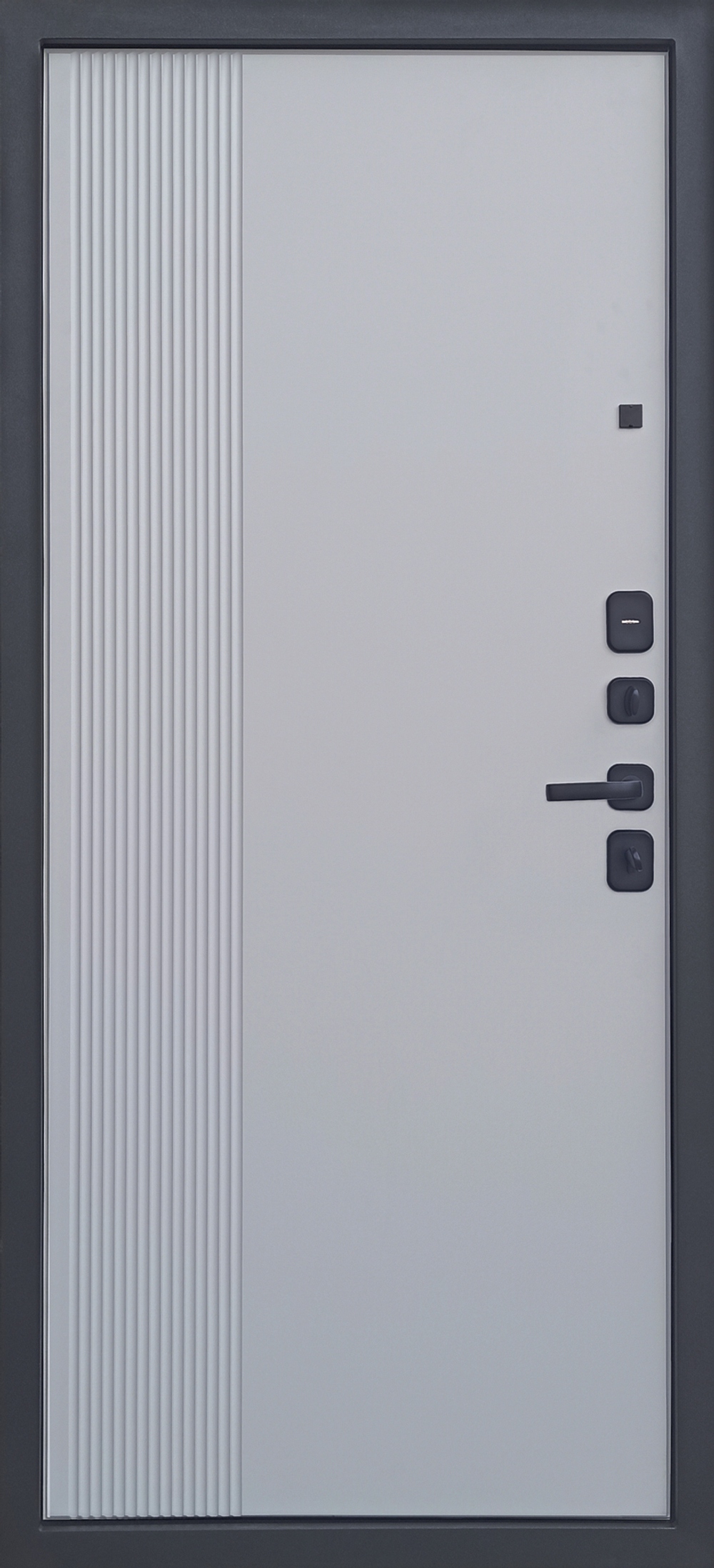 Дверь  входная  Слим  белый/светло серый