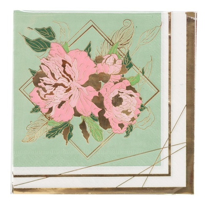 Салфетки «Пионы», 25 см/ 33 см, 6 шт
