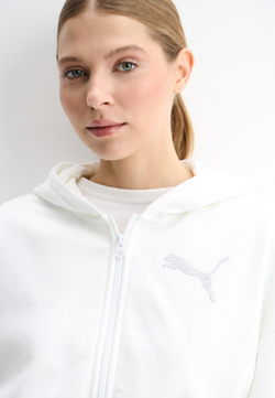 Тостовка женская PUMA ESSENTIALS GRAPHIC Bedazzled FZ Hoodie TR