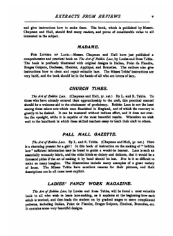 The art of bobbin lace. A practical text book of workmanship in antique and modern lace | Louisa & Rosa Tebbs