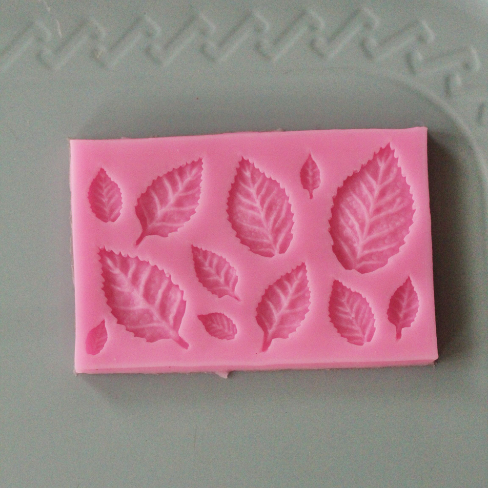 Молды силиконовые в наборе 2 шт "Цветочки и листики" разноцветные / Формы для лепки цветов и листьев