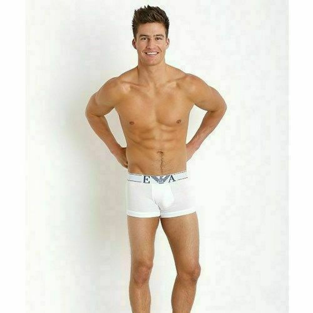 Мужские трусы боксеры белые Emporio Armani New