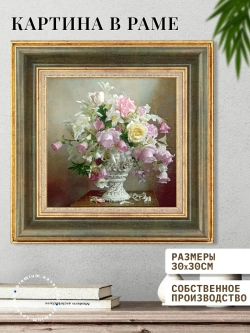 Картина на стену интерьерная на холсте 30х30 см