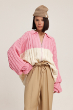 Кардиган на молнии с косами