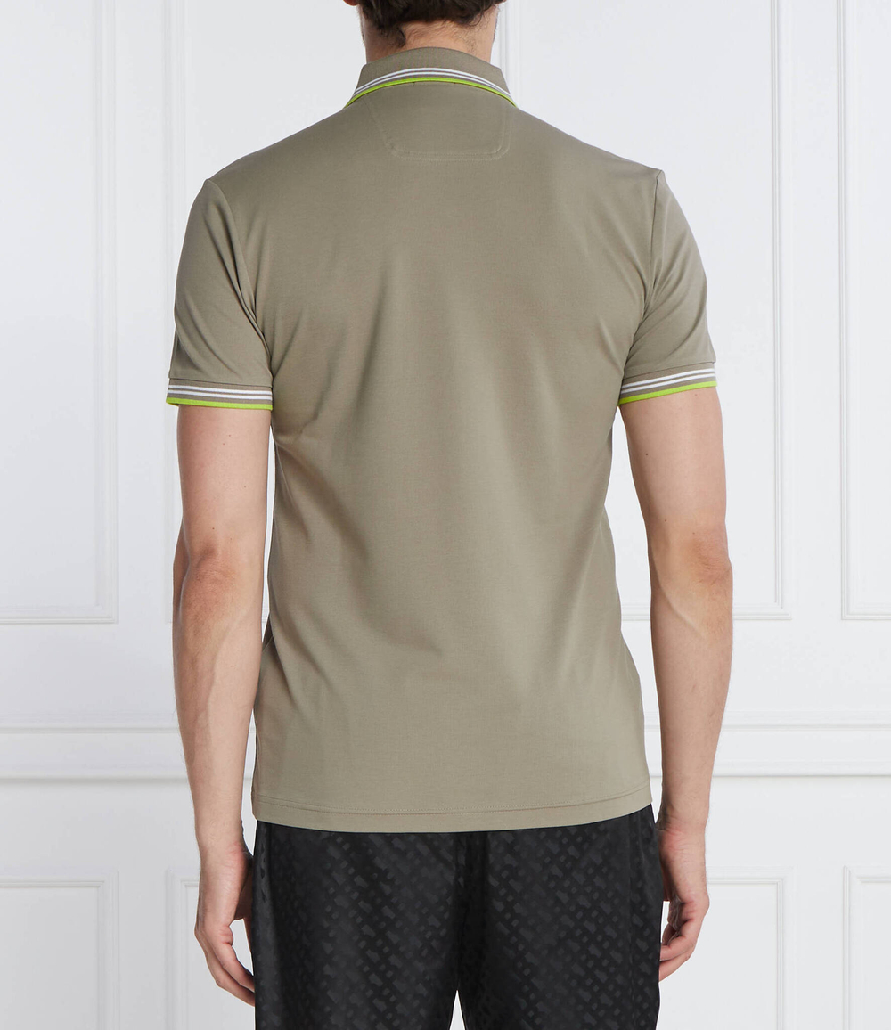 Поло Paul Curved BOSS GREEN - хаки(50469245)