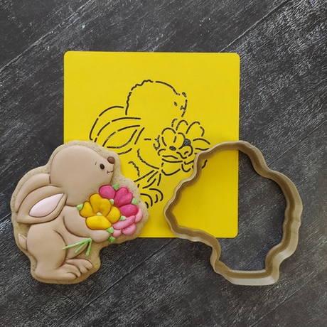 Зайка с букетом №1