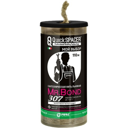 QS® Mr.Bond® 307 Нить льняная сантехническая, 110м