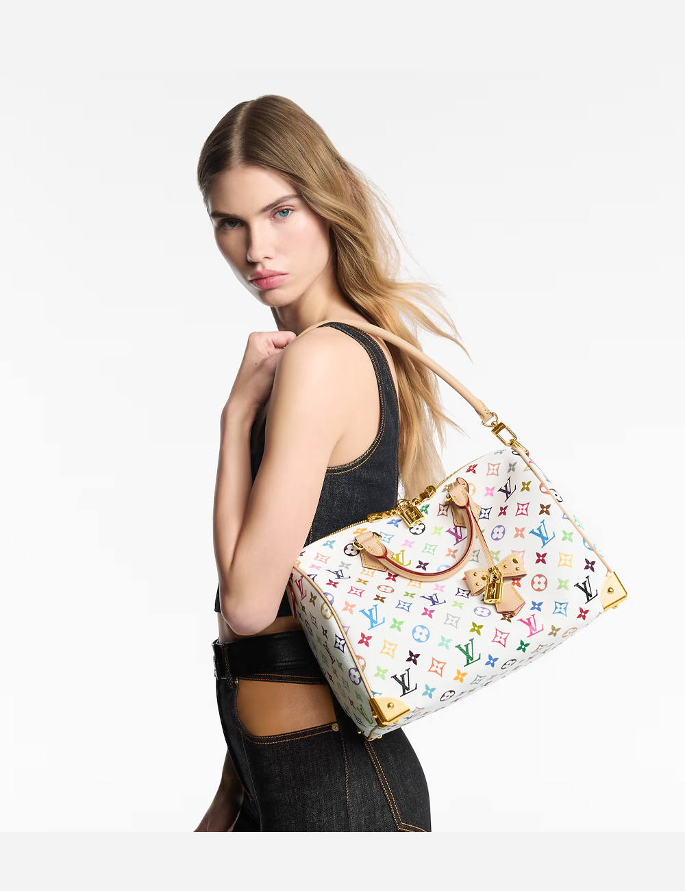 Сумка Louis Vuitton LV x TM Speedy Soft 30 "Multicolor/White"