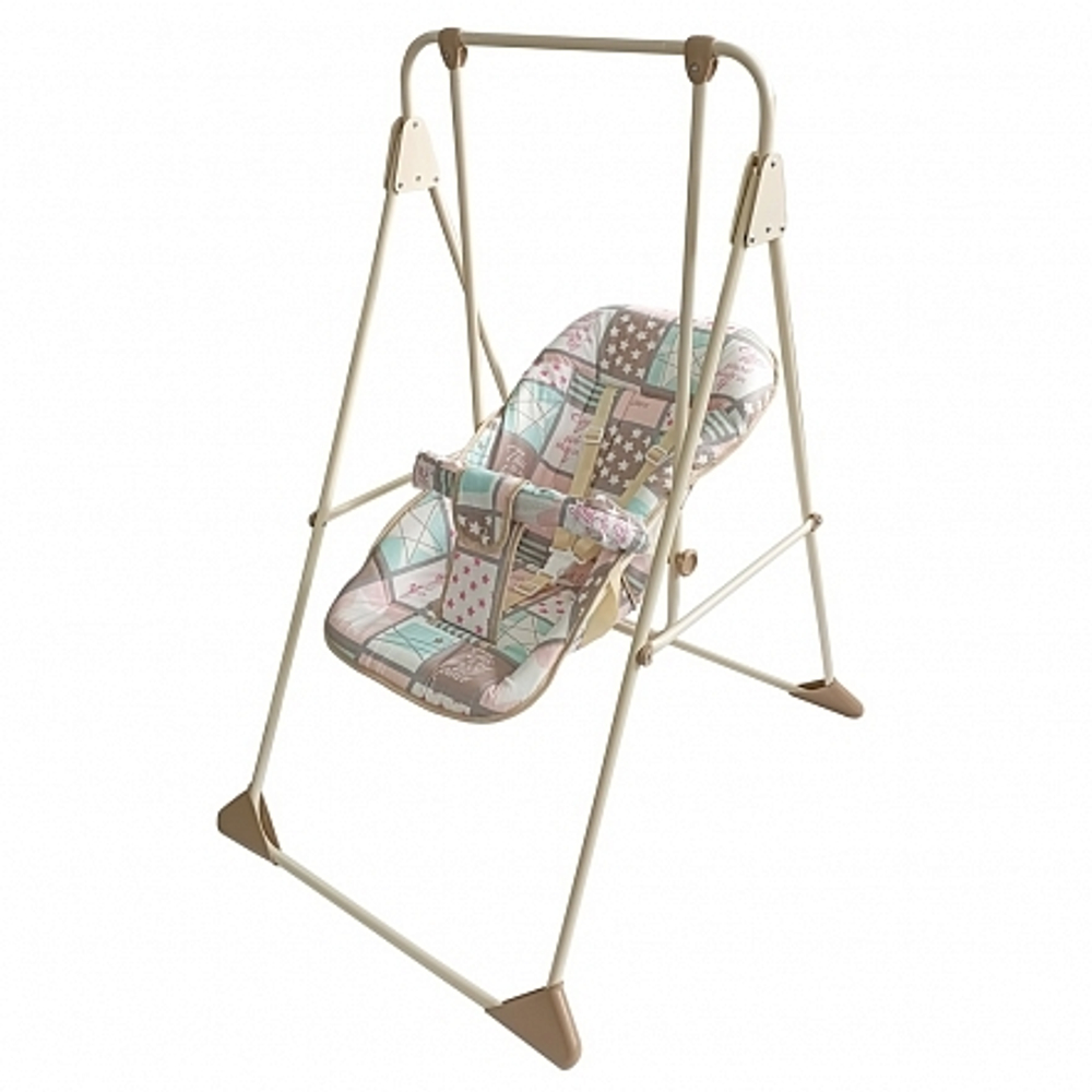 ГЛОБЭКС Качели детские Ветерок-Люкс Бежевый Звезды