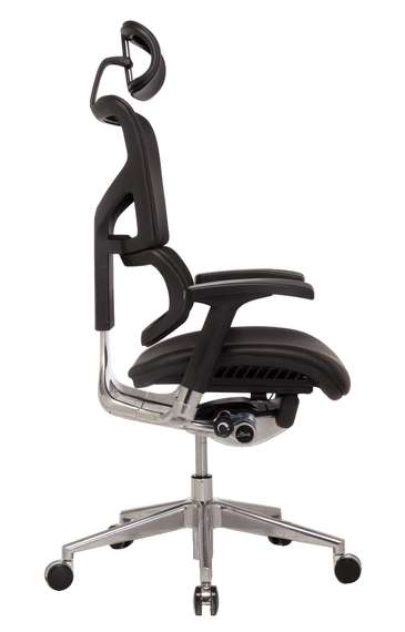 Кресло EXPERT 2 SAIL SAL-01 подголовник 5D, подлокотики 6D 360 (черная кожа/черн каркас)