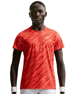Мужская теннисная футболка Nike Court Dri-Fit Victory Print - turf orange/white
