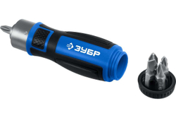 Реверсивная отвертка с насадками ЗУБР 6 предметов 25171