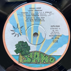 Винтажная виниловая пластинка LP Uriah Heep Sweet Freedom (Англия 1973) Island Records