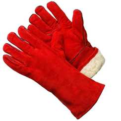 Краги спилковые на меху Трек