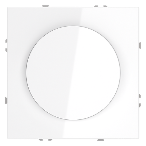 Светорегулятор встраиваемый VOLTUM S70 поворотно-нажимной 600 Вт, (белый глянцевый)