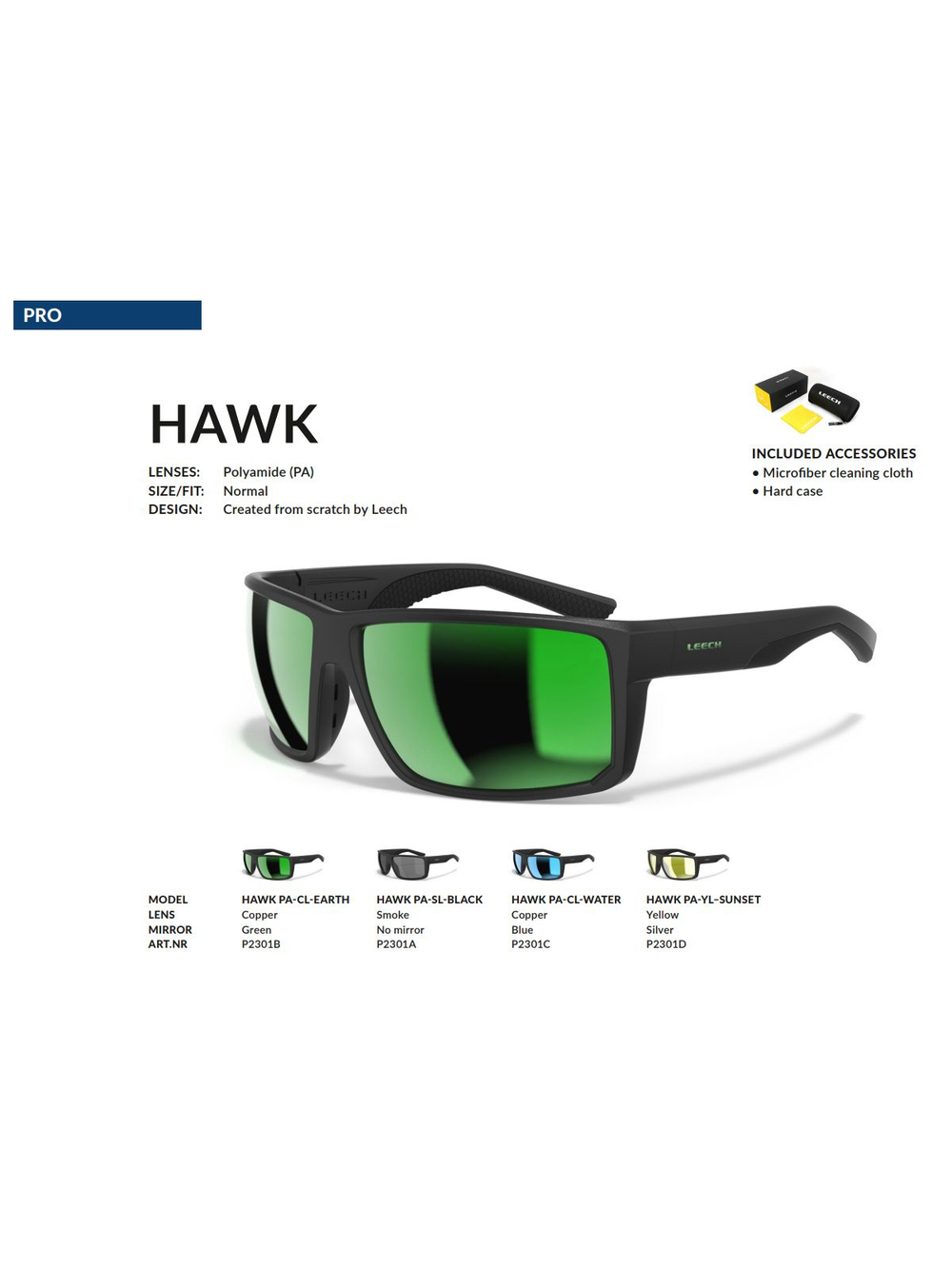 Очки поляризационные Leech Eyewear HAWK PA-SL-BLACK